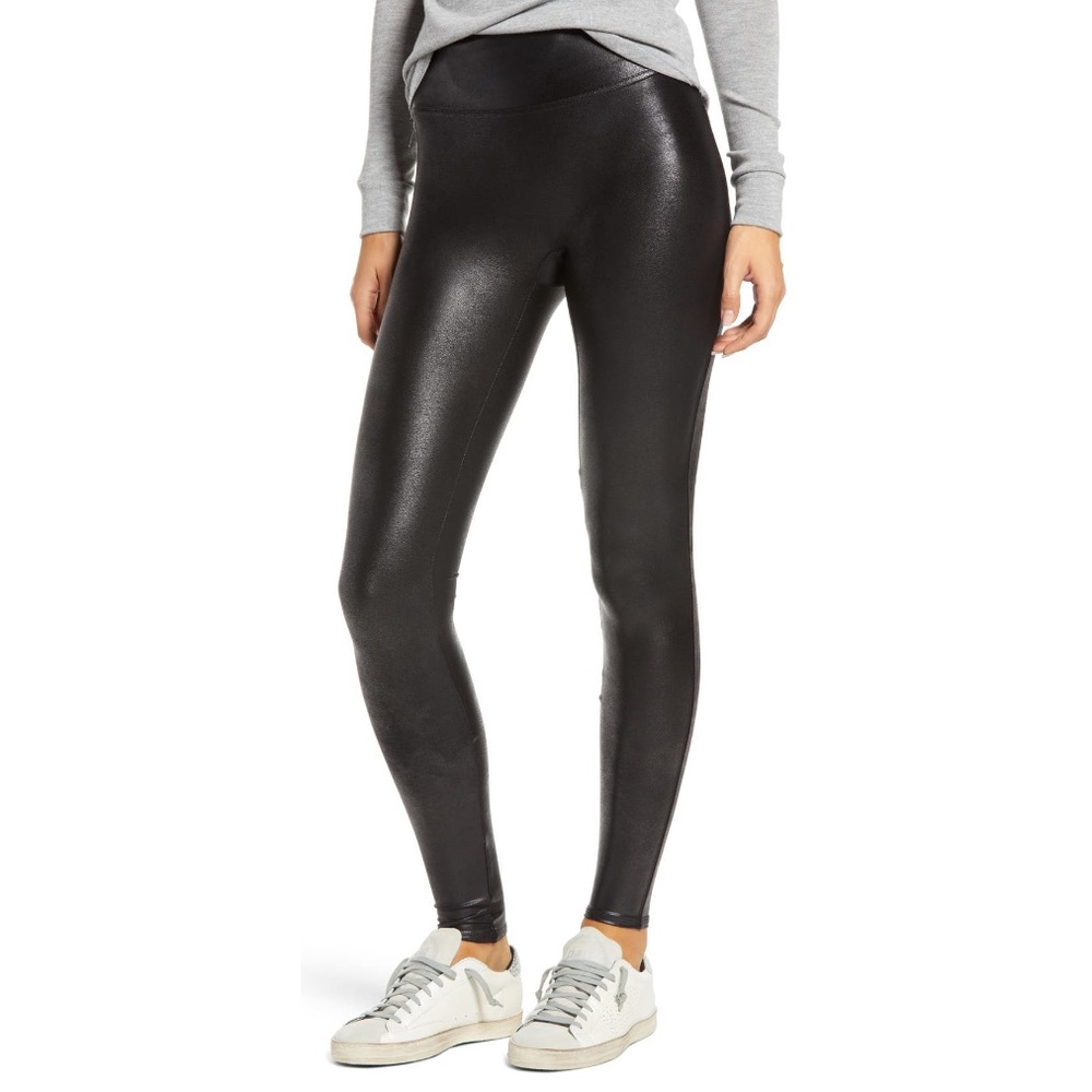 SPANX Faux Leather Leggings - NWOT - Black